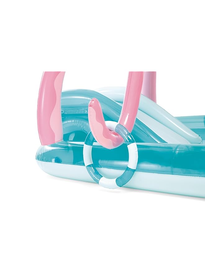 انتكس مركز لعب قابل للنفخ بتصميم أخطبوط ٥٦١٣٨Ep: زحليقة مائية - رشاش ماء على شكل أخطبوط - بساط هبوط مبطن - حلقات قابلة للنفخ - ٩٢ × ٧٢ × ٥٩ بوصة - Image 3