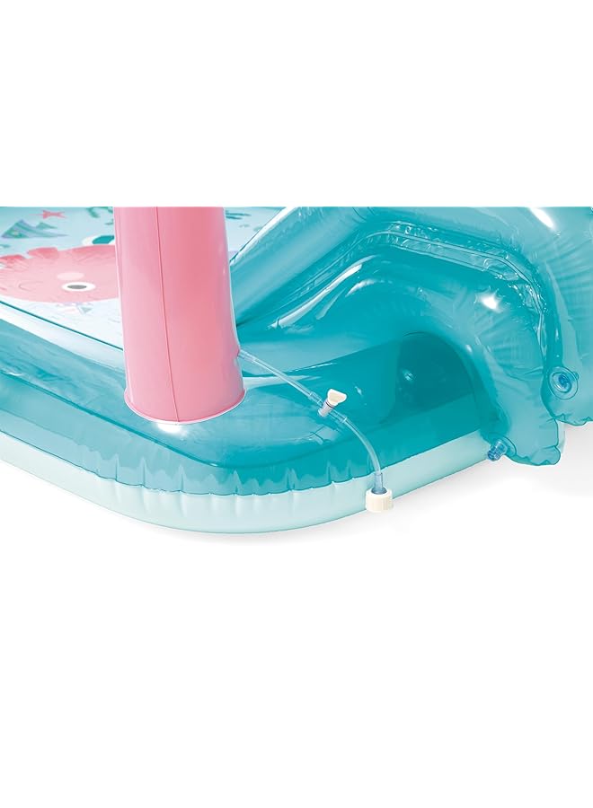 انتكس مركز لعب قابل للنفخ بتصميم أخطبوط ٥٦١٣٨Ep: زحليقة مائية - رشاش ماء على شكل أخطبوط - بساط هبوط مبطن - حلقات قابلة للنفخ - ٩٢ × ٧٢ × ٥٩ بوصة - Image 5