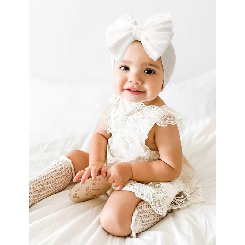 Niceye Handmade Baby Headbands Soft Stretchy Nylon Hair Bands with Bows for Newborn Infant Baby Toddler - Image 5