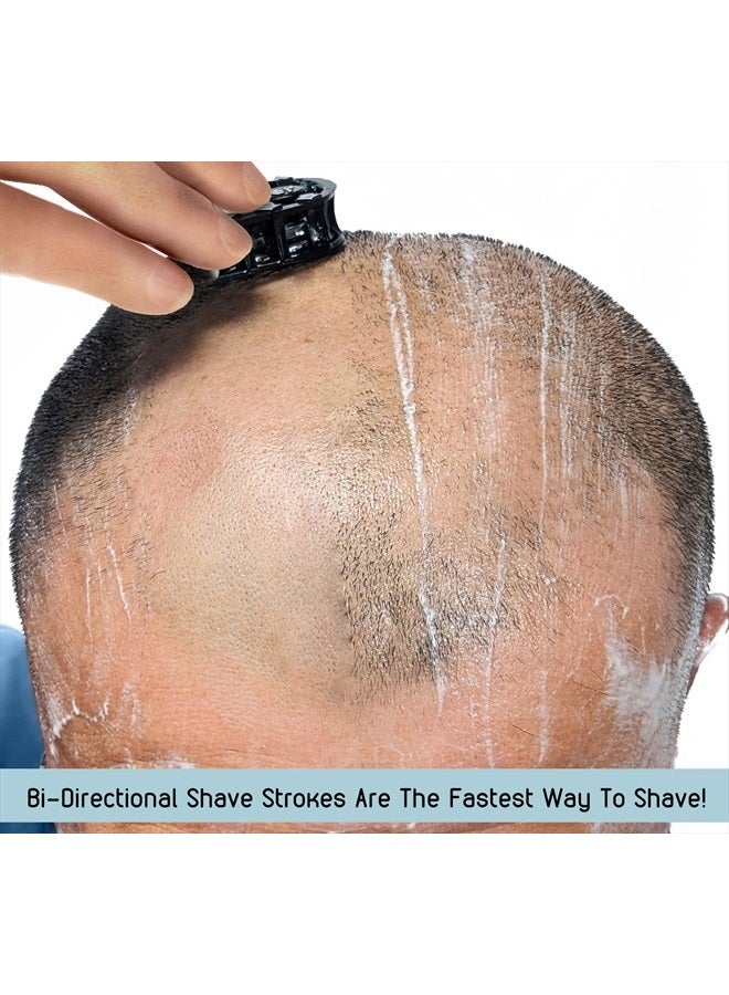 OmniShaver Premium Omnishaver Kit - The Fastest Way to Shave Head, Legs, Arms, Body | an Alternative to Disposable Shaving Razors Self Cleans & Strops During Use with Shave Butter & Replacement Cartridge White - Image 5