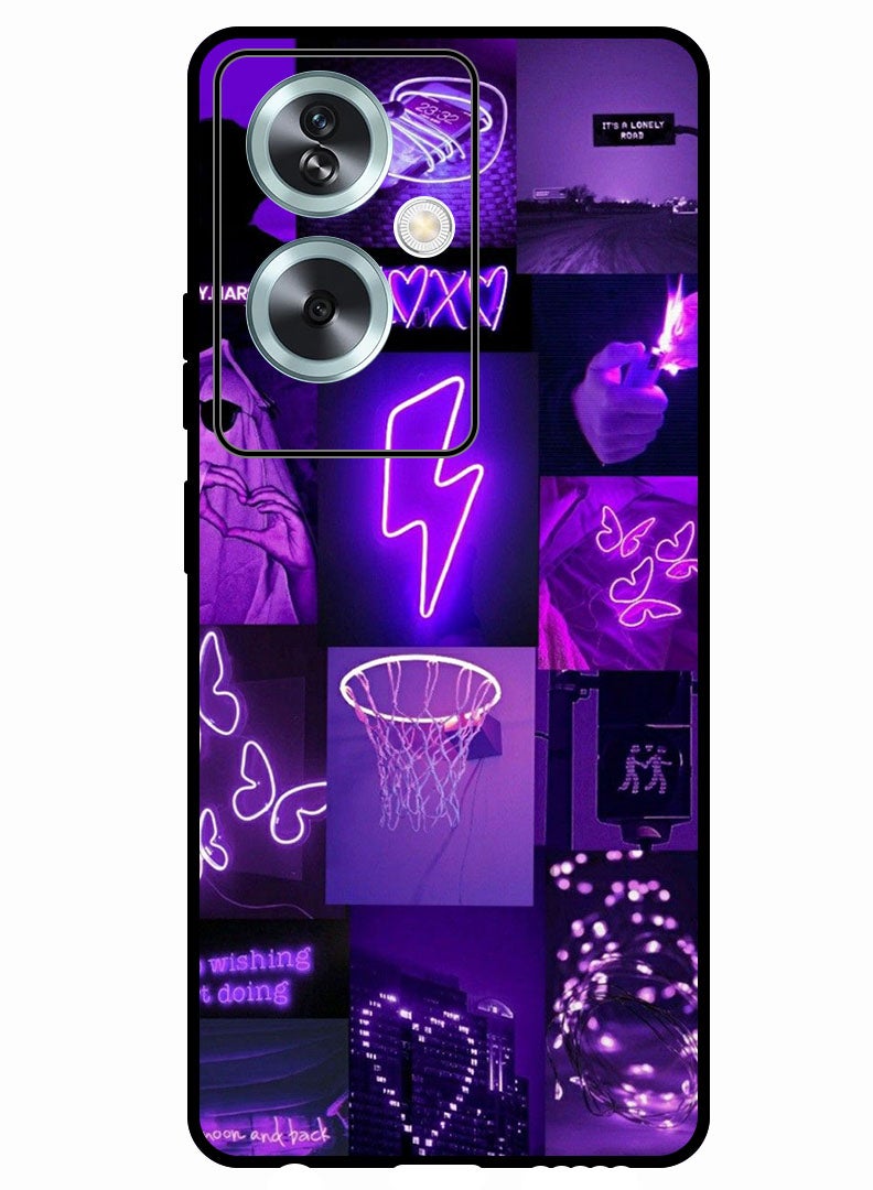 Theodor Protective Case Anti Scratch Shock Proof Bumper Cover For Oppo A2 Purple aesthetic - Image 1