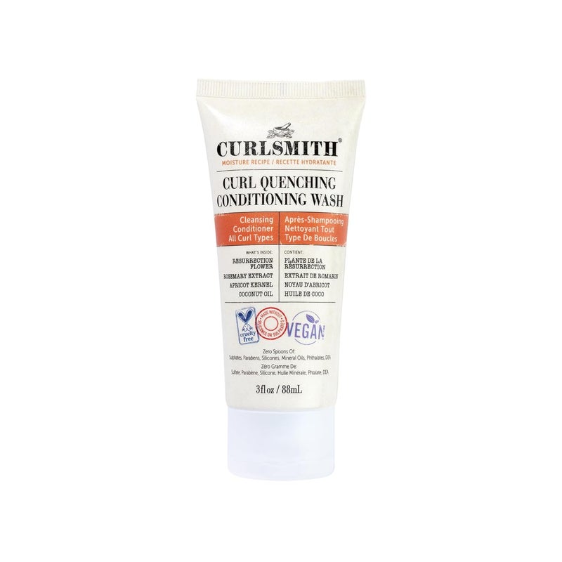 CURLSMITH Curl Quenching Conditioning Wash CoWash Cleanser Gently Moisturizes SulphateFree CoWash For All Curl Types Vegan Cruelty Free 3 oz