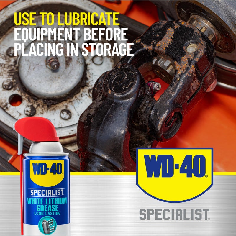 WD-40 بخاخ شحوم الليثيوم الأبيض WD-40 Specialist مع بخاخات SMART STRAW بطريقتين، 10 أونصة - Image 3