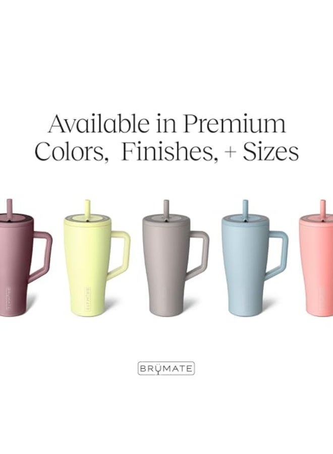 BruMate Era 40 oz Tumbler with Handle and Straw | 100% Leakproof Insulated Tumbler with Lid and Straw | Made of Stainless Steel | Cup Holder Friendly Base | 40oz (Neon Pink) - Image 3
