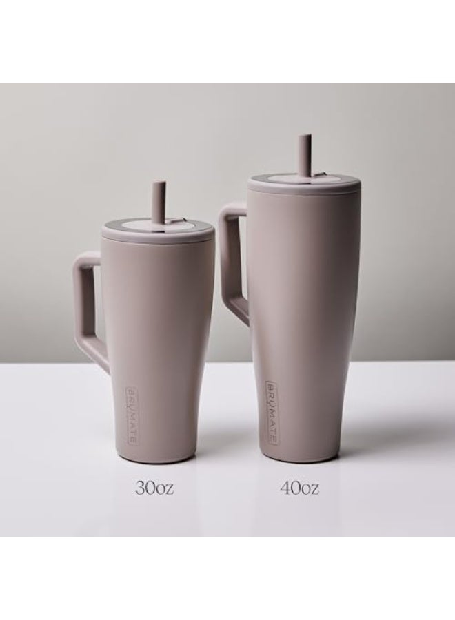 BruMate Era 40 oz Tumbler with Handle and Straw | 100% Leakproof Insulated Tumbler with Lid and Straw | Made of Stainless Steel | Cup Holder Friendly Base | 40oz (Neon Pink) - Image 5