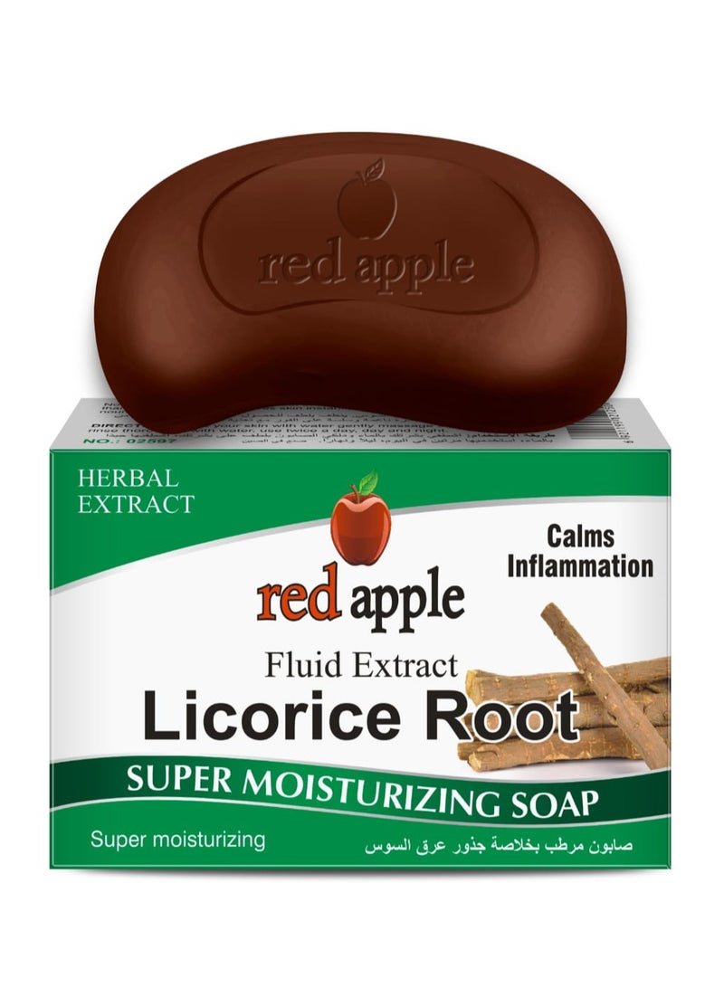 Red Apple Licorice Extract Moisturizing Soap Instantly Nourishes Skin Gently Cleanses For Softer Skin Than Ordinary Soap 100g - Image 2