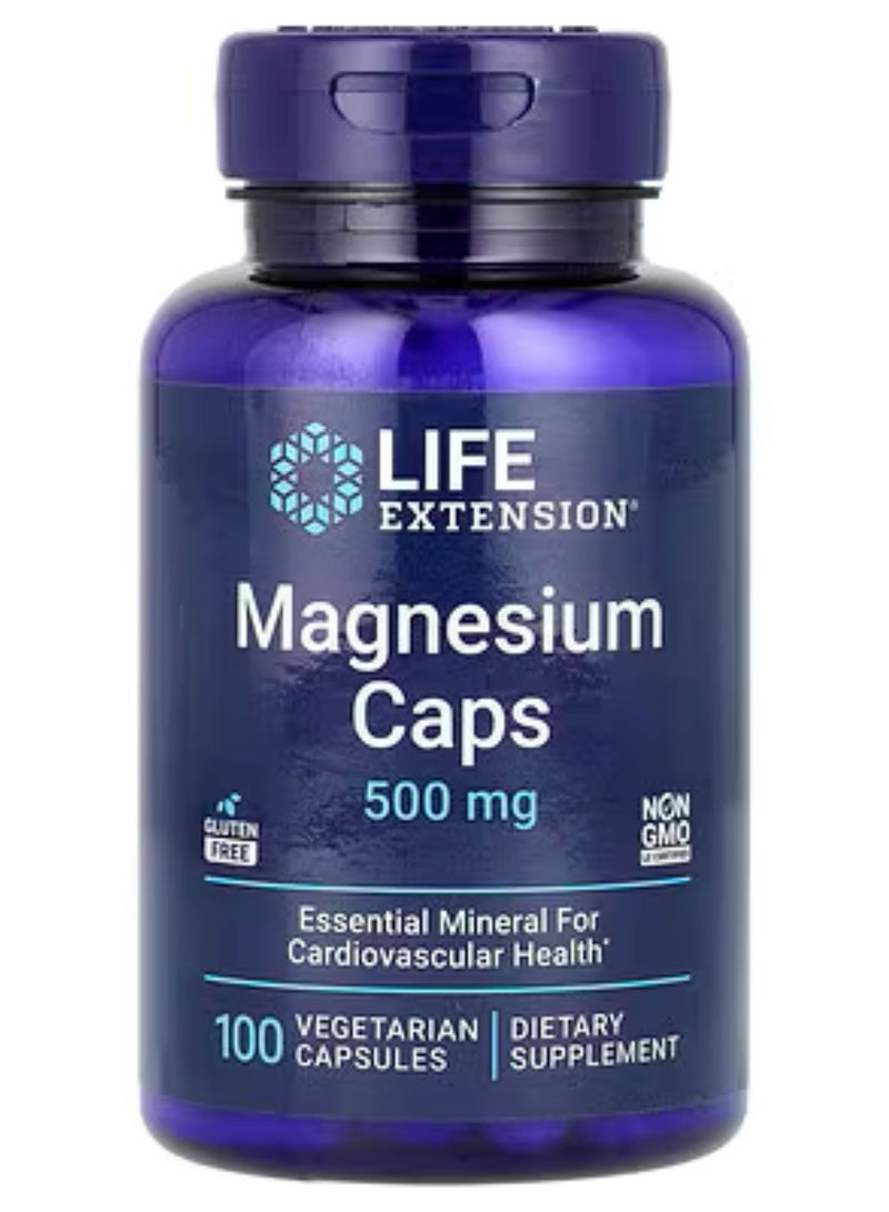 Life Extension Life Extension Magnesium Caps - 100 Vegetarian Capsules 500 Mg - Image 1