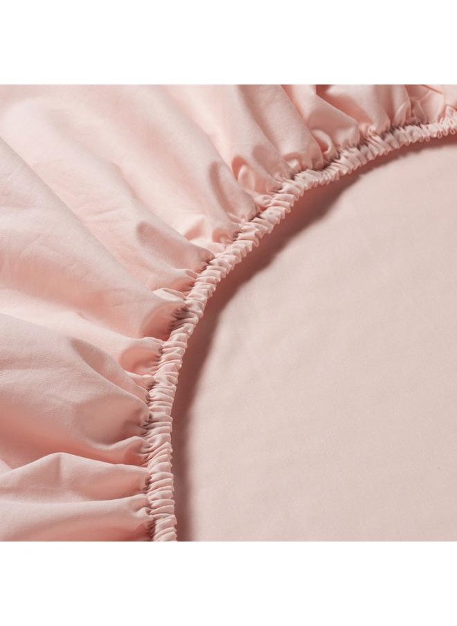Generic Fitted sheet, light pink, 160x200 cm  - Image 5