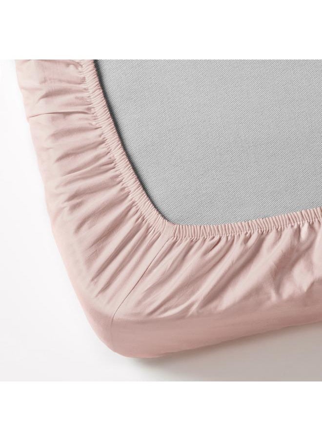 Generic Fitted sheet, light pink, 160x200 cm  - Image 4