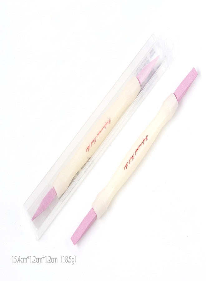 Dranvosk 2PCS Pumice Stone Nail File & Buffer Pen – Double-Headed Cuticle Pusher and Nail Polishing Tool for Smooth, Shiny Nails, Manicure & Pedicure Sanding Sticks - Image 4