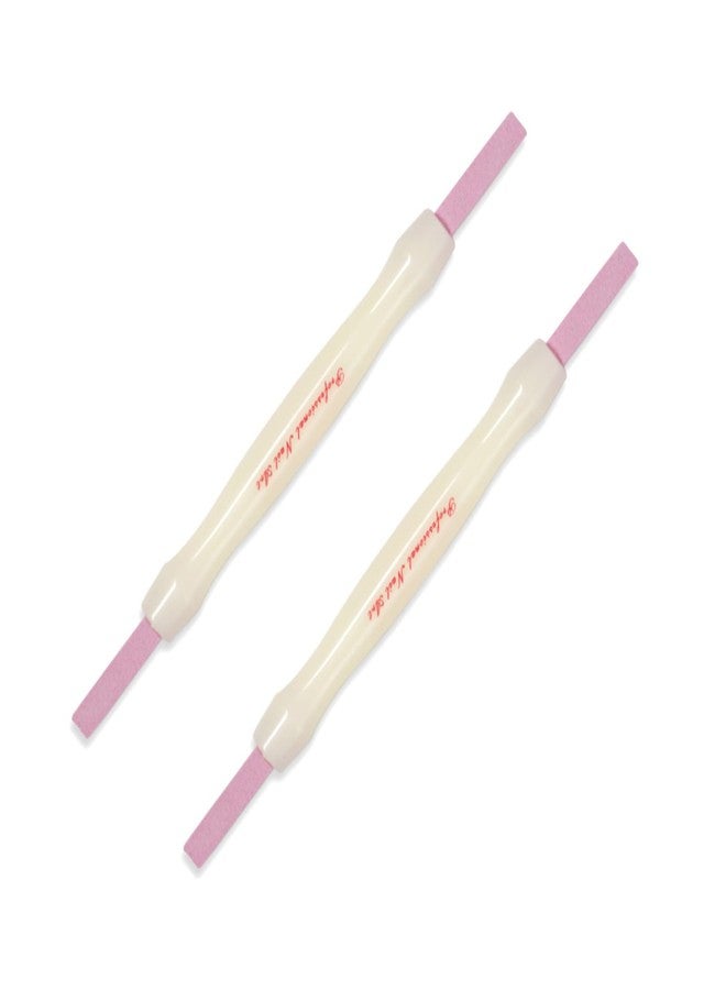 Dranvosk 2PCS Pumice Stone Nail File & Buffer Pen – Double-Headed Cuticle Pusher and Nail Polishing Tool for Smooth, Shiny Nails, Manicure & Pedicure Sanding Sticks - Image 1