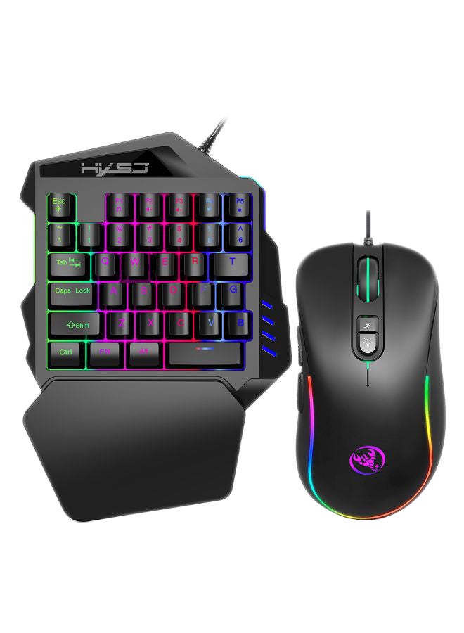NIBEMINENT RGB Lighting Programmable Gaming Keyboard And Mouse Set