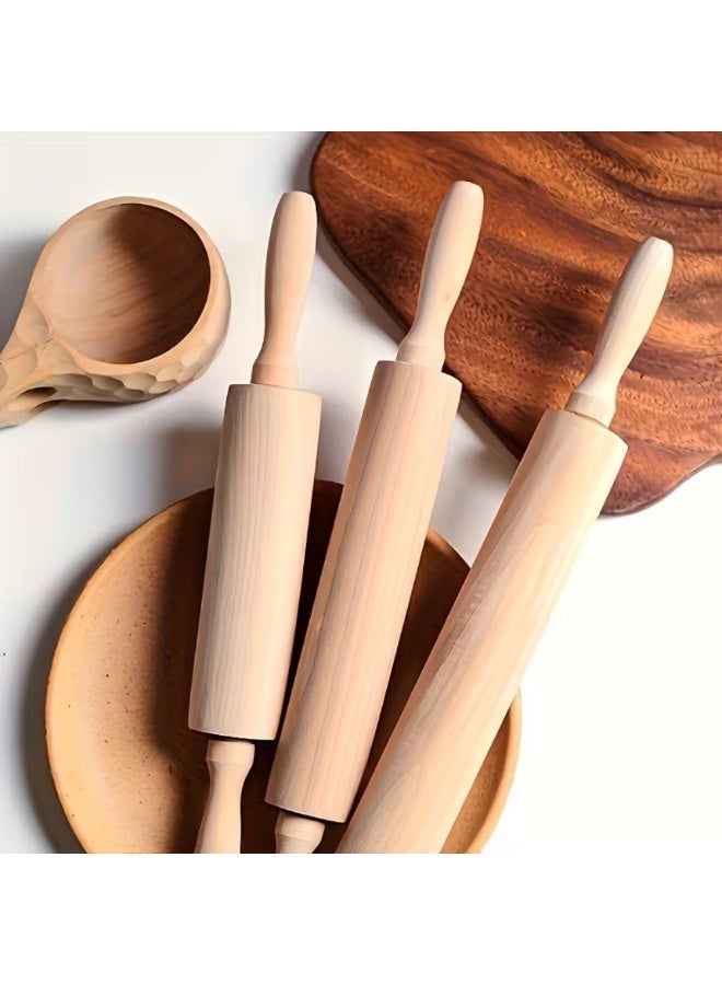 AMM Wooden Rolling Pin – Non-Slip Handle for Dough, Pizza, Pasta & Cookies - Image 5