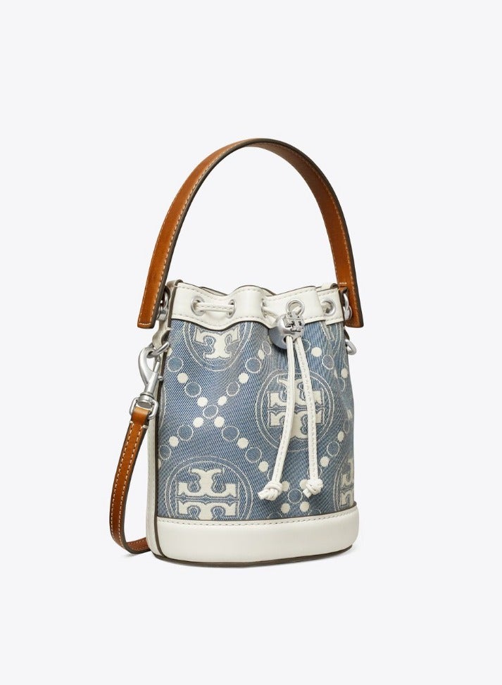 Burch Tory Burch Mini T Monogram Jacquard Bucket Bag - Image 5