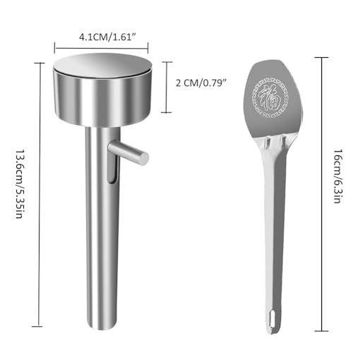 LZDGCC Falafel Scoop With Spatula(2pcs), Stainless Steel Professional Falafel Maker Scoop, Meatball Maker Tool, Meatball Scoops, Falafels Frozen, Non-Sticky Falafels Baller Scoops Mold - Image 3