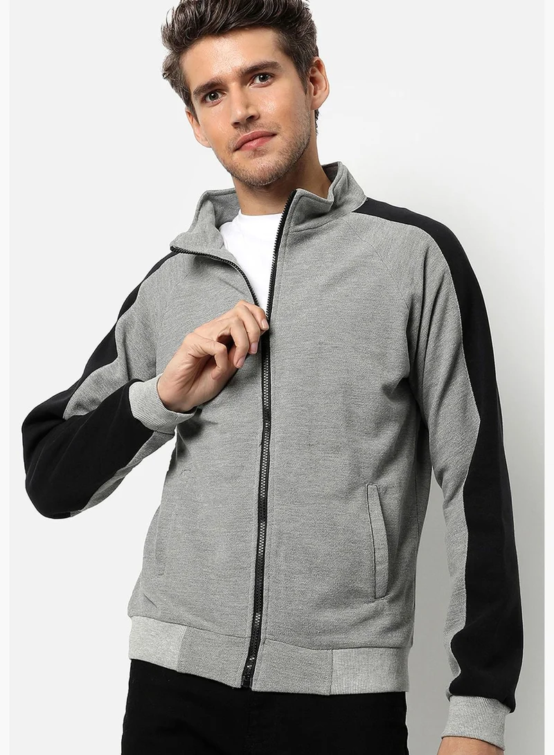 Campus Sutra Color block Sweatshirt