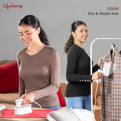 Lifelong 1250 Watt Garment Steamer for Clothes | Handheld Garment Steamer with Rest Stand for Iron | Portable & Foldable Mini Steam Press Suitable For Traveling - 90 ml Tank Capacity (LLGRMS901) - Image 5