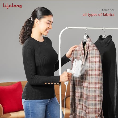 Lifelong 1250 Watt Garment Steamer for Clothes | Handheld Garment Steamer with Rest Stand for Iron | Portable & Foldable Mini Steam Press Suitable For Traveling - 90 ml Tank Capacity (LLGRMS901) - Image 2