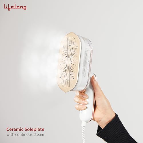Lifelong 1250 Watt Garment Steamer for Clothes | Handheld Garment Steamer with Rest Stand for Iron | Portable & Foldable Mini Steam Press Suitable For Traveling - 90 ml Tank Capacity (LLGRMS901) - Image 3