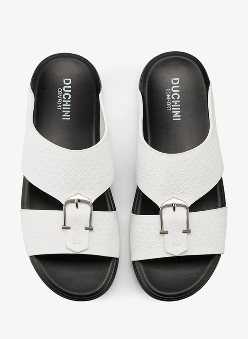 DUCHINI Men's Buckle Accent Arabic Slip-On Sandals Ramadan Collection