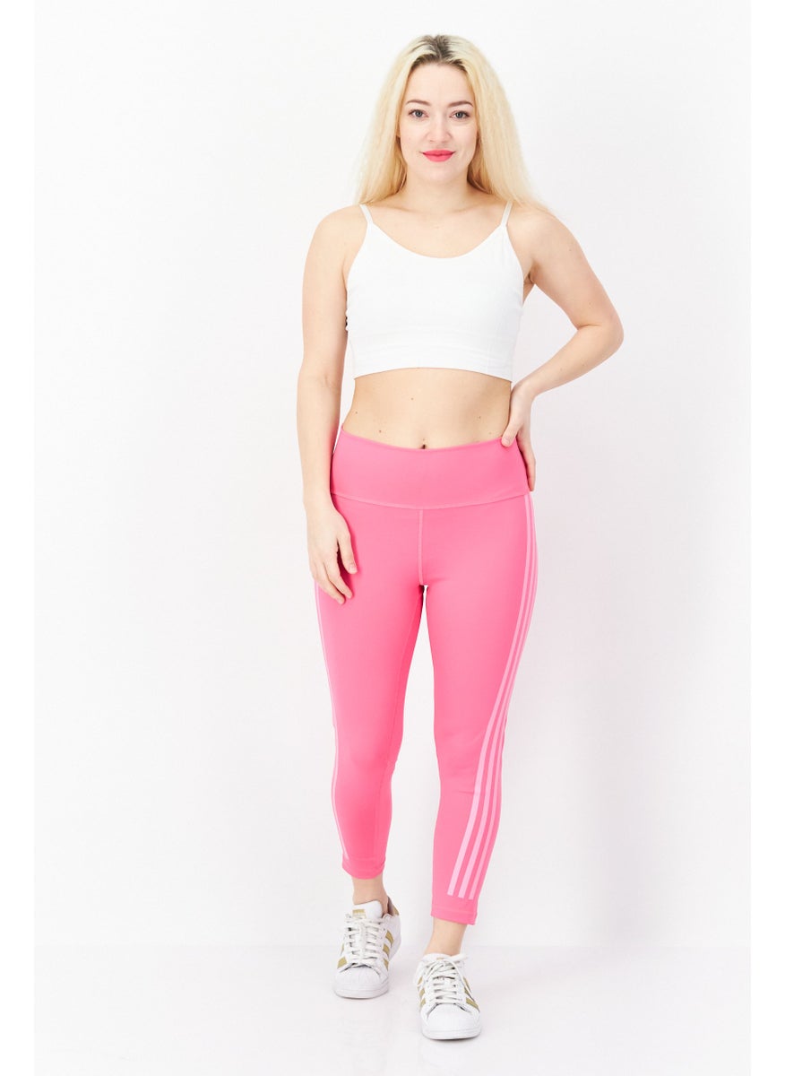 Adidas Women Tight Fit Training Leggings, Pink  - Image 3