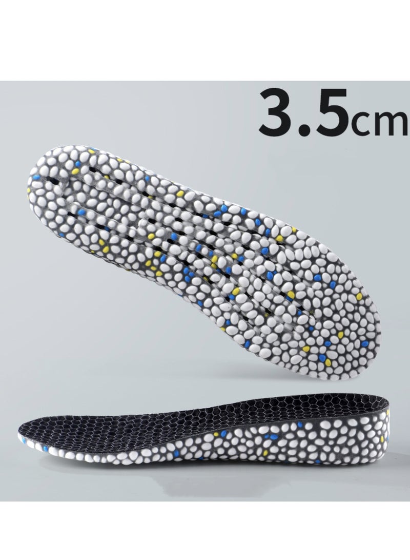 Increase Insole Arch Support Elastic Shock Absorbing Sports Shoe Insoles, Heel Lift Inserts Elevator Insoles for Men & Women, 3.5cm - Image 1