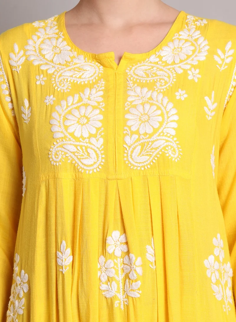 Alaya Hand Embroidered Chikankari Rayon Jalabiya-AL4012