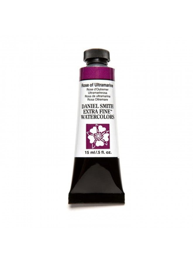 DANIEL SMITH 284600101 Extra Fine Watercolor 15ml Paint Tube, Rose of Ultramarine - Image 1
