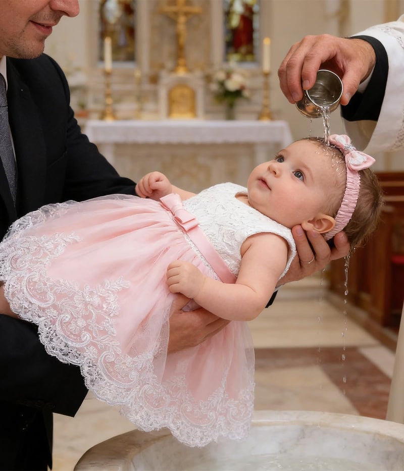 LZH Baby Easter Dress for Baby Girls Easter Dresses Toddler Girls Easter Dress, Baby White Dress Flower Dress - Image 3