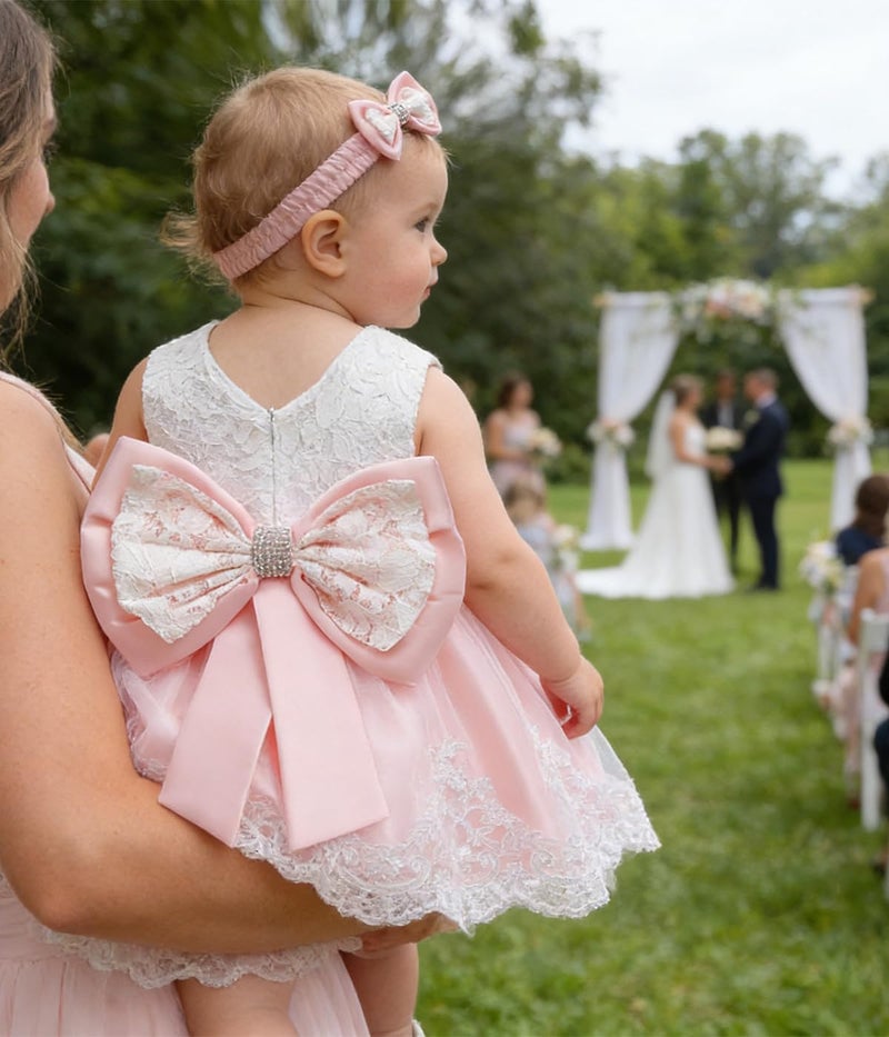 LZH Baby Easter Dress for Baby Girls Easter Dresses Toddler Girls Easter Dress, Baby White Dress Flower Dress - Image 2