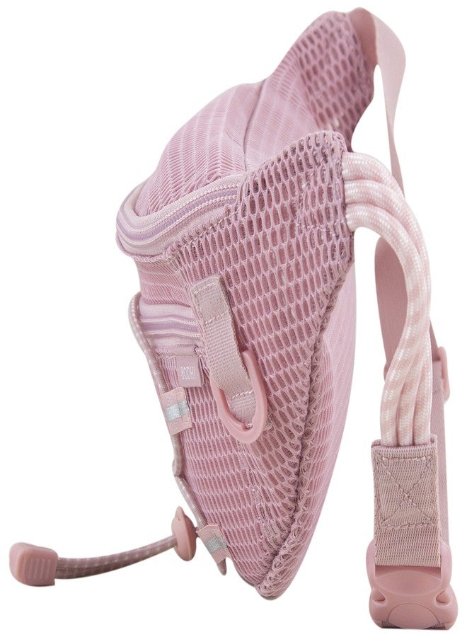 BODHI Posh Mesh Semi-Transparent See Through Waist Belt Bag Fanny Pack, 15 Inches, Dusty Rose - Image 3