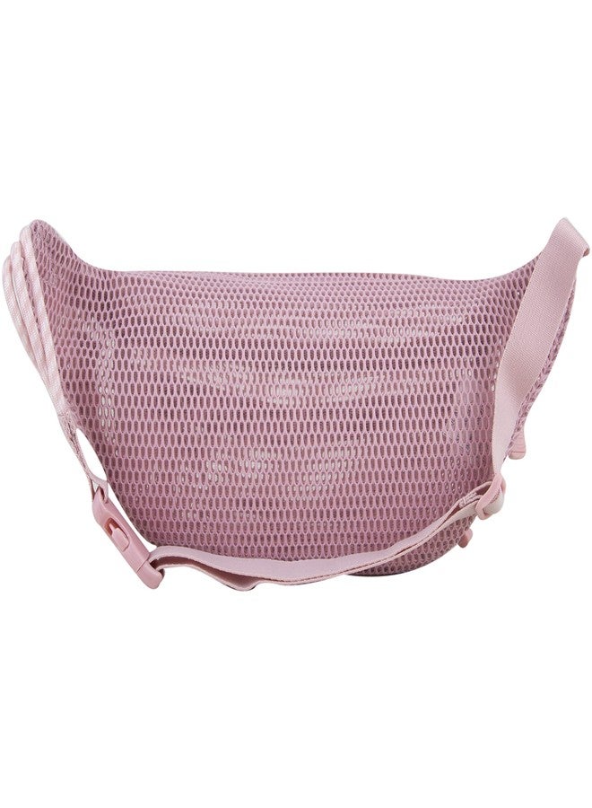 BODHI Posh Mesh Semi-Transparent See Through Waist Belt Bag Fanny Pack, 15 Inches, Dusty Rose - Image 4