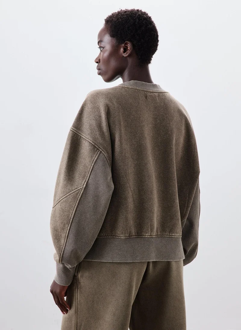 ماتلان Brown Acid Wash Sweatshirt