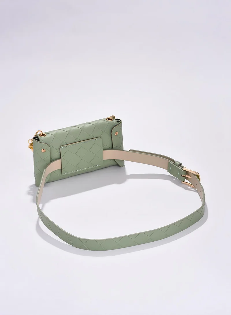Haute Sauce  Lucille Green Waist Pouch for Women | Best Price UAE