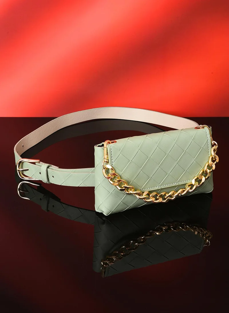 Haute Sauce  Lucille Green Waist Pouch for Women | Best Price UAE