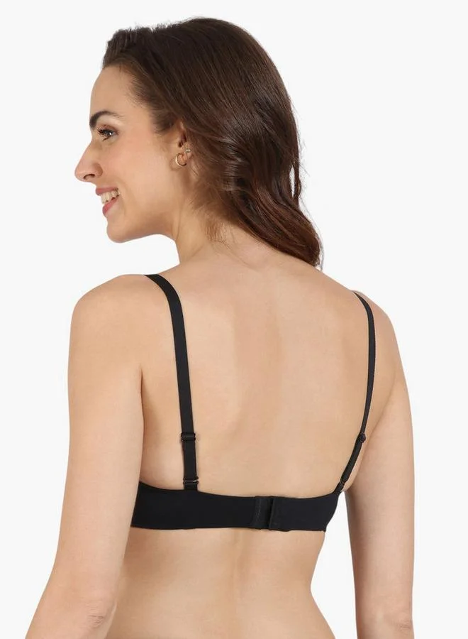Zivame Zivame Padded Bra with Hook and Eye Closure