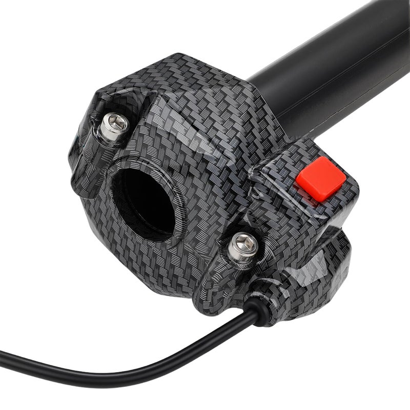 CHANGCHENG 5-Pin Throttle Twist Grip, 5-Wire Cable for Talaria Sting MX3 MX4 MX5 Electric Dirt Bike, Carbon Fiber Pattern Nylon Handle - Image 2