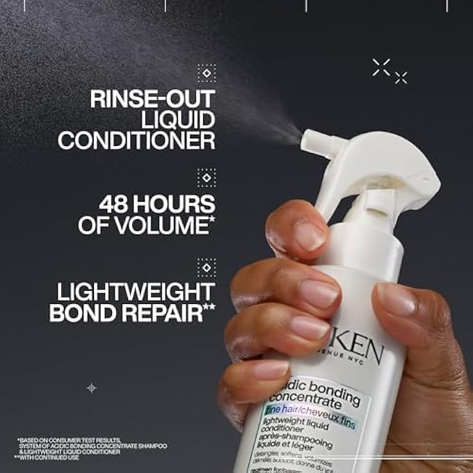 REDKEN BONDING LIGHTWEIGHT LIQUID CONDITIONER FOR DAMAGED HAIR REPAIR | VOLUMIZE & CONDITION | ACIDIC BONDING CONCENTRATE | SULFATE-FREE SPRAY CONDITIONER | FOR FINE OR THIN HAIR | 6.76 FL OZ - Image 3