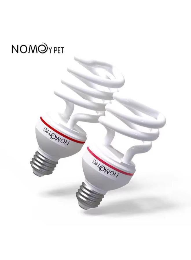 NomoyPet مصباح الزواحف NOMOYPET ND-38 UVB 15.0 – (13 واط / 26 واط) – مصباح عالي الإخراج للأشعة فوق البنفسجية UVB ومكمل للكالسيوم للزواحف والبرمائيات - Image 2