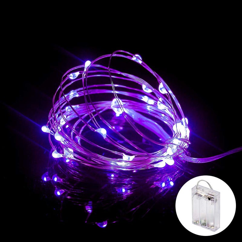 XINKAITE Purple Fairy Lights Waterproof LED Starry String Lights for Indoor Outdoor DIY Decoration Home Parties Christmas Holiday 10FT3Meters