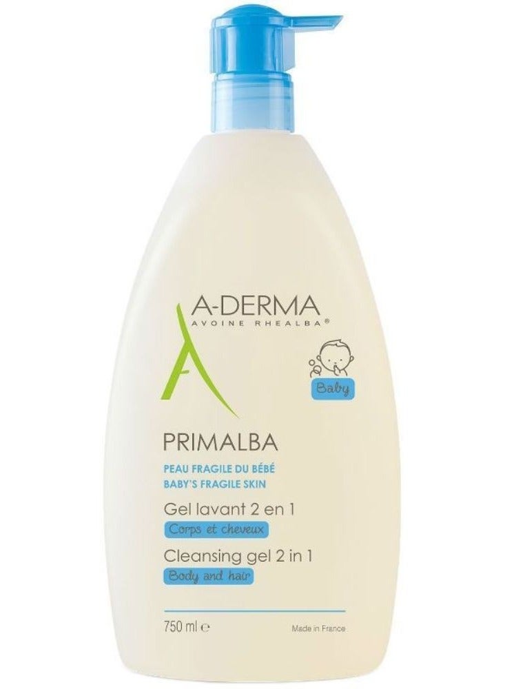 إيه-ديرما جل ديرما بريمالبا الناعم لتنظيف الشعر والجسم للأطفال 750 مل - Image 1