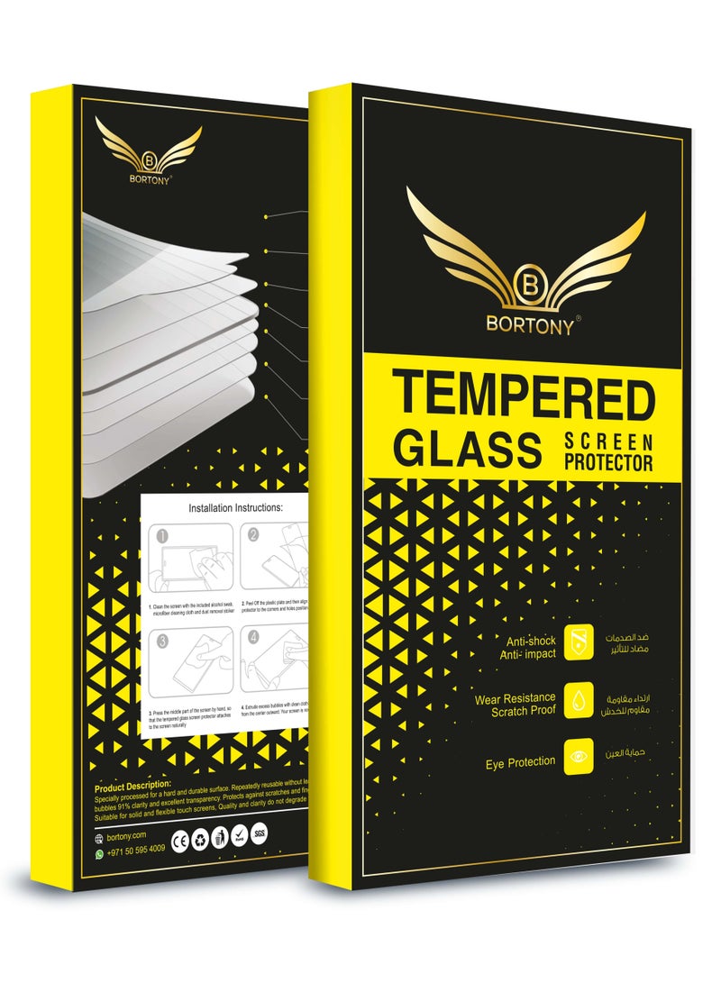 BORTONY 3D Tempered Glass Screen Protector For Apple iPhone 13 Pro/13 Clear - Image 5