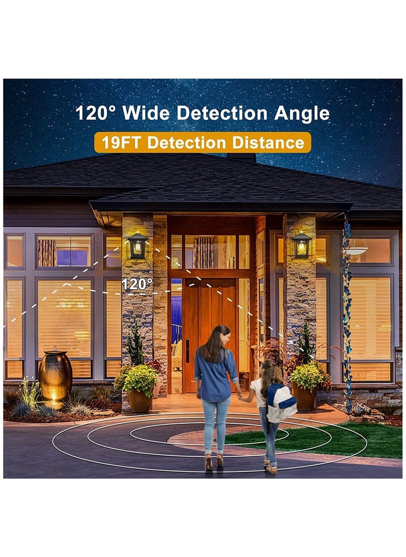 Solar Wall Light, Outdoor Solar Porch Light Waterproof Solar Wall Light with 3 Lighting Modes and Motion Sensor 3000K Dusk to Dawn Solar Wall Light for Garage Home - Image 2