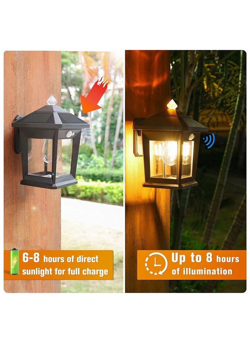 Solar Wall Light, Outdoor Solar Porch Light Waterproof Solar Wall Light with 3 Lighting Modes and Motion Sensor 3000K Dusk to Dawn Solar Wall Light for Garage Home - Image 5