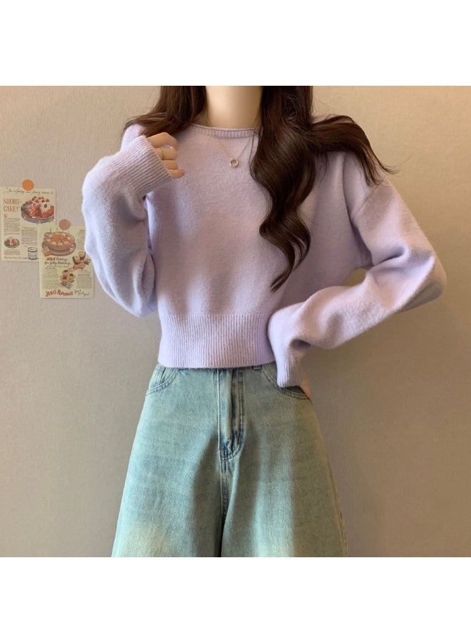 Sweater Pullover for Women Long Sleeve Fashion Loose Tops Female Half-high Collar Pullovers  Knitwear Tops