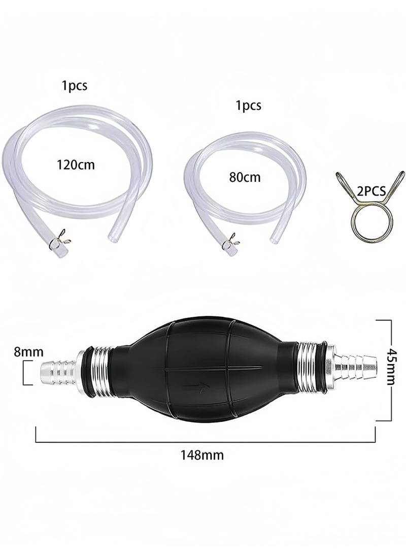 Lee Yon Gasoline Siphon Hose Pump, Siphon Pump Gas Transfer Oil Water Fuel Gas Siphon Hand Pump Siphon Pump, Syphon Pumps Siphon Hose for Gasoline, Fluid Fuel Diesel Transfer Pump, Transfer Hoses - Image 5
