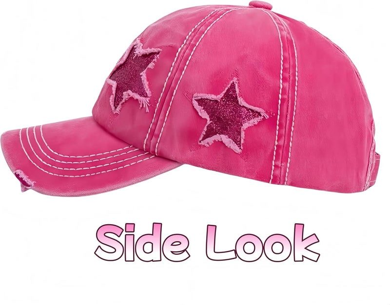 ProMindFun Womens Pony Hat High Ponytail Baseball Cap Girls Messy Bun Caps Camouflage Trucker Bad Hair Day Adjustable Dad Hat - Image 4