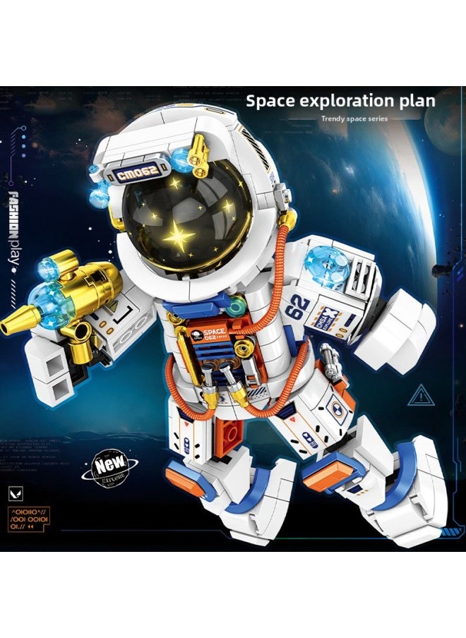 null - Spacecraft Building Blocks Compatible With Lego Rocket Space Station Astronaut Boy Puzzle Toy Box-Color:Space Rocket (311 Particles) Portable Gift Box 36cm - Image 1