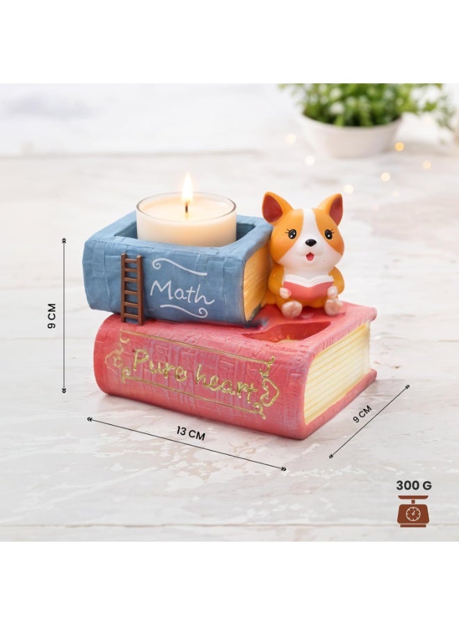 Reading 2Pcs Set Pig and Puppy Design Flower Pot Polyresin Decorative Planter for Succulents Mini Plants Indoor Outdoor Home Office Desk Décor Pen Pencil Holder Propagator Kit (2Pcs Set) - Image 5