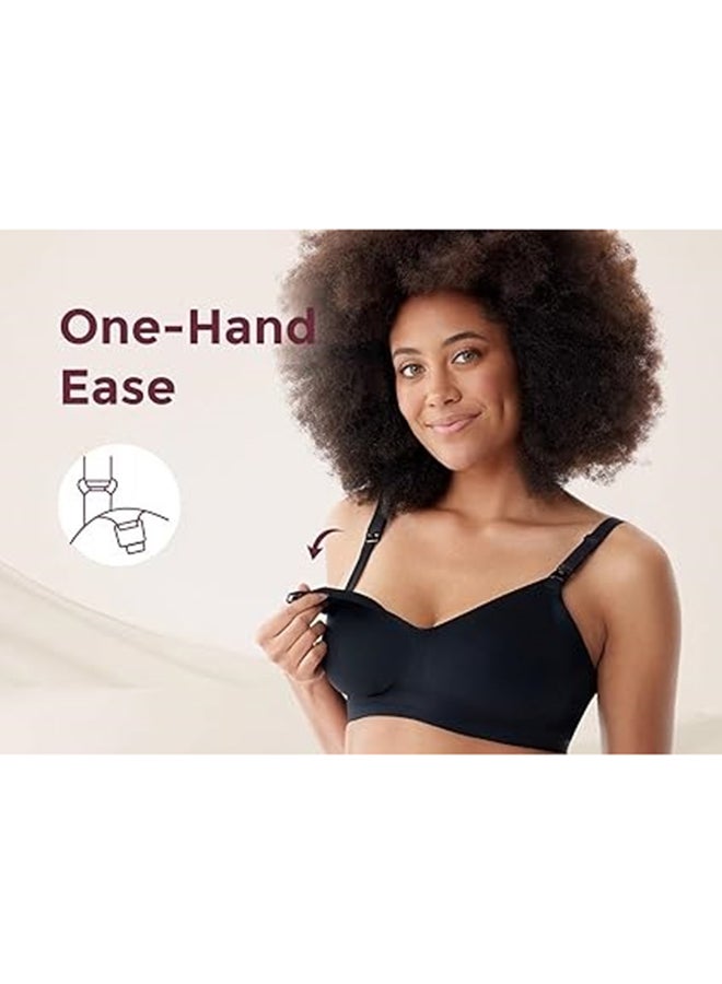 مام كوزي حمالة صدر ناعمة للغاية وواسعة النطاق للرضاعة الطبيعية للأمومة - YN21 - أسود متوسط - Image 4